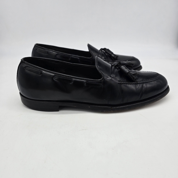 Vintage Bostonian Tassel Loafers Black Leather Men\'s Shoes 9 C/A Made in USA main image 3